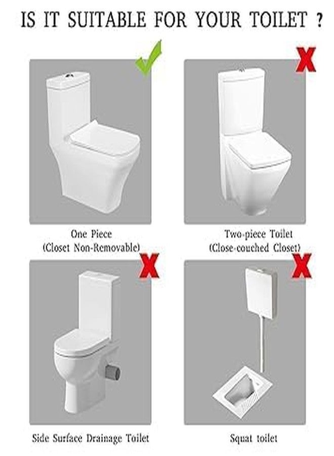 METWIN Water-Saving Plastic Dual Flush Valve, 8.26 Inch Flush Siphon 6-10" Fill Valve with Toilet Repair Kit ABS Push Chrome Plated Button for Tank Commode Fixed Together Commode Cistern Fitting, - Image 4